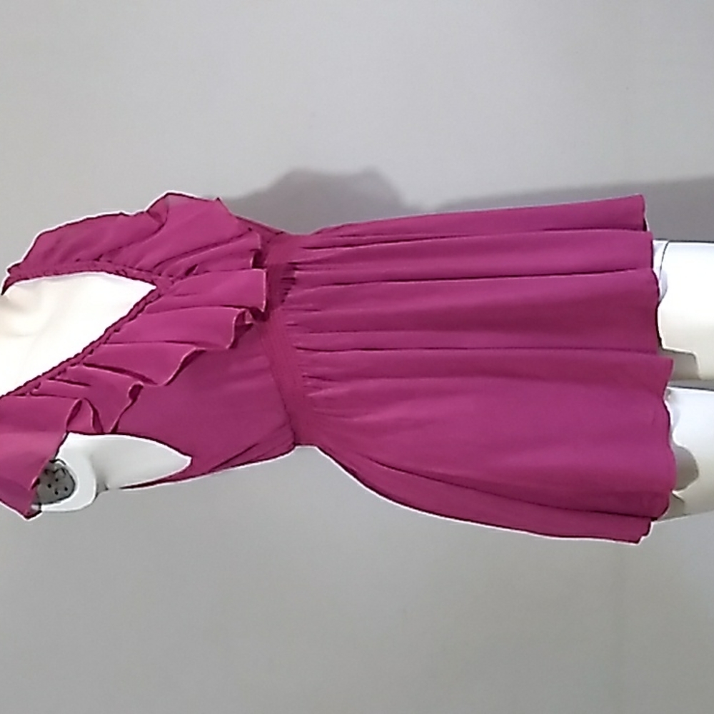 CCO New, | Robin K. | S pink blouse tunic v neck , ruffles neck BLOUSE OR DRESS - Picture 3 of 12